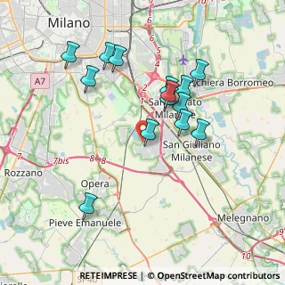 Mappa Via Segrino, 20098 Area Industriale MI, Italia (3.53214)