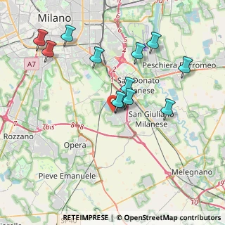 Mappa Via Segrino, 20098 Area Industriale MI, Italia (3.79167)
