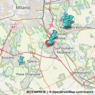 Mappa Via Segrino, 20098 Area Industriale MI, Italia (3.97429)