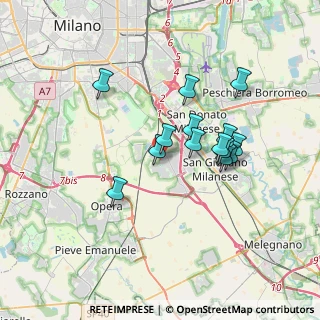Mappa Via Segrino, 20098 Area Industriale MI, Italia (2.92429)