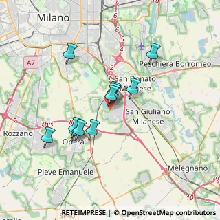 Mappa Via Segrino, 20098 Area Industriale MI, Italia (2.95545)