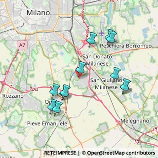 Mappa Via Segrino, 20098 Area Industriale MI, Italia (3.88417)