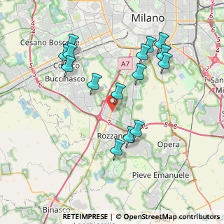 Mappa Via Gran Sasso, 20089 Rozzano MI, Italia (3.95667)