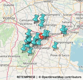 Mappa Via Bergamo, 35142 Padova PD, Italia (10.8125)