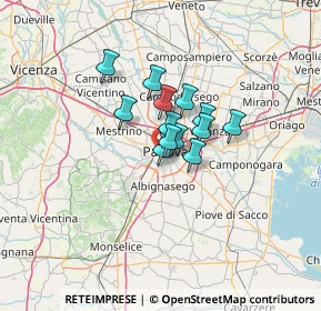 Mappa Via Bergamo, 35142 Padova PD, Italia (7.28692)