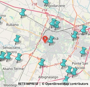 Mappa Via Bergamo, 35142 Padova PD, Italia (6.07)