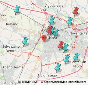 Mappa Via Bergamo, 35142 Padova PD, Italia (4.25462)