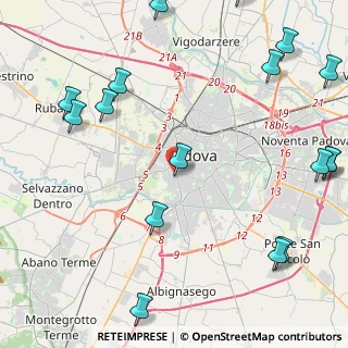 Mappa Via Vercelli, 35142 Padova PD, Italia (6.26235)