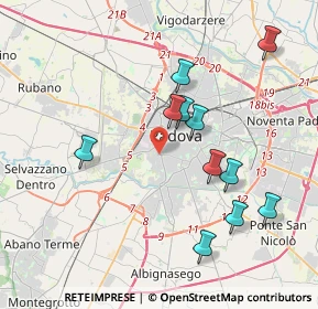 Mappa Via Vercelli, 35142 Padova PD, Italia (3.81727)