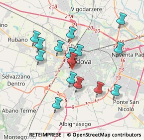 Mappa Via Vercelli, 35142 Padova PD, Italia (3.39667)
