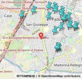Mappa Via Aosta, 35142 Padova PD, Italia (1.2555)