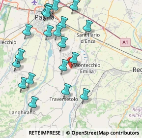 Mappa Via Lunga, 43022 Montechiarugolo PR, Italia (9.3875)