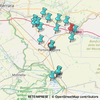 Mappa Via G. Forlani, 44015 Portomaggiore FE, Italia (8.136)
