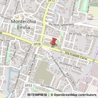 Mappa Via Fratelli Cervi, 1, 42027 Montecchio Emilia, Reggio nell'Emilia (Emilia Romagna)