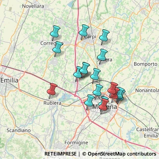 Mappa Via Nuova, 41011 Campogalliano MO, Italia (6.63889)