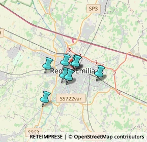 Mappa Via Toschi, 42121 Reggio nell'Emilia RE, Italia (1.83727)