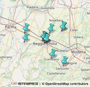 Mappa Via Toschi, 42121 Reggio nell'Emilia RE, Italia (8.68583)