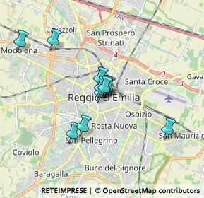 Mappa Via Toschi, 42121 Reggio nell'Emilia RE, Italia (1.28545)