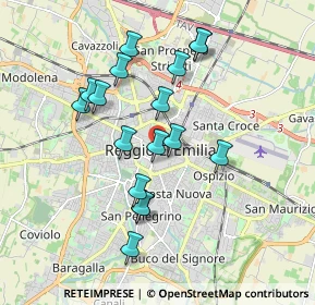 Mappa Via Toschi, 42121 Reggio nell'Emilia RE, Italia (1.70588)