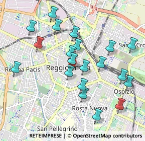 Mappa Via Toschi, 42121 Reggio nell'Emilia RE, Italia (0.998)