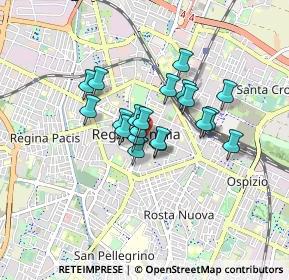 Mappa Via Toschi, 42121 Reggio nell'Emilia RE, Italia (0.5825)