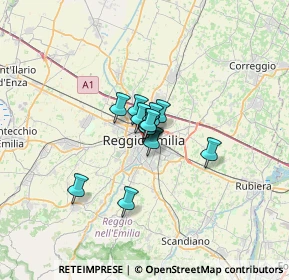 Mappa Via Toschi, 42121 Reggio nell'Emilia RE, Italia (2.94692)