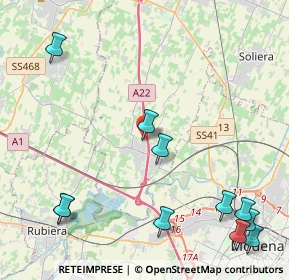 Mappa Via della Repubblica, 41011 Campogalliano MO, Italia (5.79455)