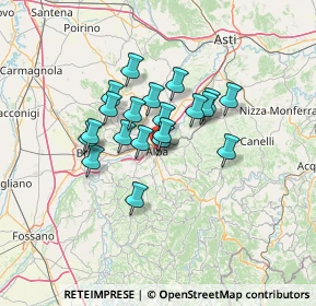 Mappa Via Filippo Corridoni, 12051 Alba CN, Italia (9.7535)