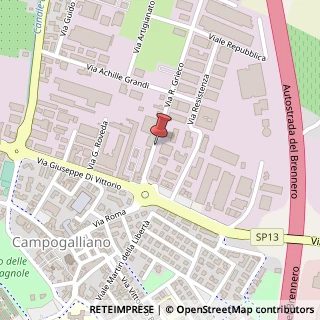 Mappa Via Ruggiero Grieco, 6, 41011 Campogalliano, Modena (Emilia Romagna)