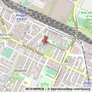 Mappa Via Agostino Paradisi, 1/2, 42121 Reggio nell'Emilia, Reggio nell'Emilia (Emilia Romagna)