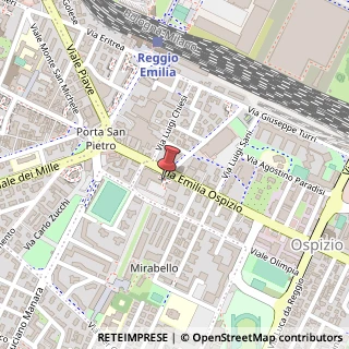 Mappa Via Emilia All'Ospizio, 25, 42122 Reggio nell'Emilia, Reggio nell'Emilia (Emilia Romagna)