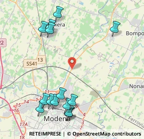 Mappa Strada Nazionale del, 41122 Modena MO, Italia (5.10571)