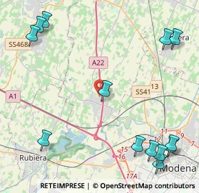 Mappa Campogalliano, 41011 Campogalliano MO, Italia (6.25462)