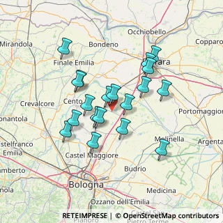 Mappa Via Cenacchio, 40018 San Pietro in Casale BO, Italia (12.16895)