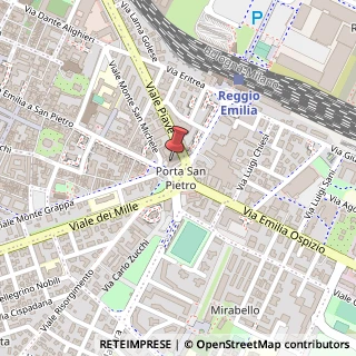 Mappa Viale Monte San Michele, 1, 42121 Reggio nell'Emilia, Reggio nell'Emilia (Emilia Romagna)