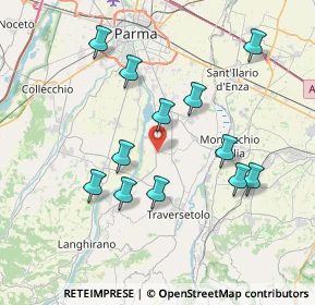 Mappa Via Monti, 43030 Basilicanova PR, Italia (7.405)