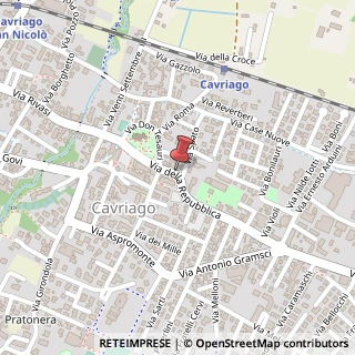 Mappa Via della Repubblica, 13/B, 42025 Cavriago, Reggio nell'Emilia (Emilia Romagna)