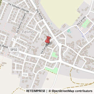 Mappa Piazza Giuseppe Garibaldi, 14, 43035 Felino, Parma (Emilia Romagna)