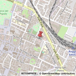 Mappa Via Dante Alighieri, 11, 42121 Reggio nell'Emilia, Reggio nell'Emilia (Emilia Romagna)