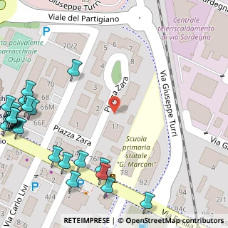 Mappa Piazza Zara, 42122 Reggio nell'Emilia RE, Italia (0.1)
