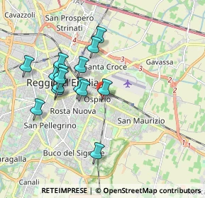 Mappa Piazza Zara, 42122 Reggio nell'Emilia RE, Italia (1.75467)