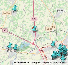 Mappa 41011 Campogalliano MO, Italia (7.544)