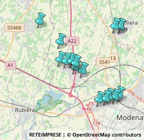 Mappa 41011 Campogalliano MO, Italia (3.70625)