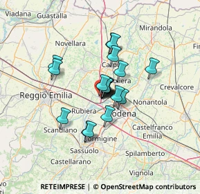 Mappa 41011 Campogalliano MO, Italia (8.3155)