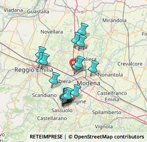 Mappa 41011 Campogalliano MO, Italia (12.16667)