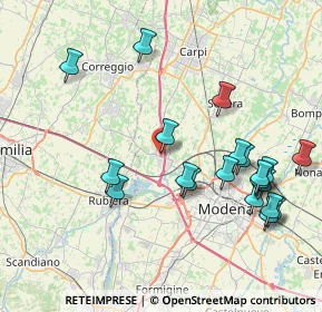 Mappa 41011 Campogalliano MO, Italia (8.7435)