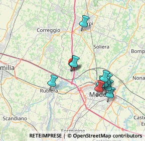 Mappa 41011 Campogalliano MO, Italia (6.66364)