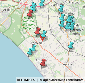 Mappa Via delle Pesche, 00040 Pomezia RM, Italia (9.337)