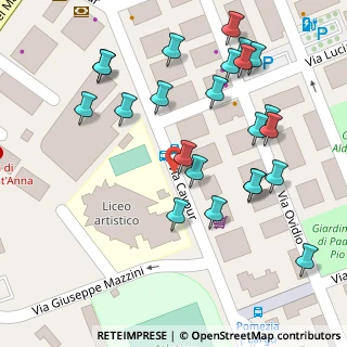 Mappa VIA CAVOUR, 00071 Pomezia RM, Italia (0.07696)