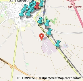 Mappa Str. Guadone-Via vecchia di Lucera, 71016 San severo FG, Italia (1.2865)